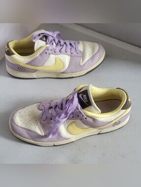 Nike Dunk Low PRM Shoes Women’s SZ 10.5 Lilac Bloom Yellow Sail